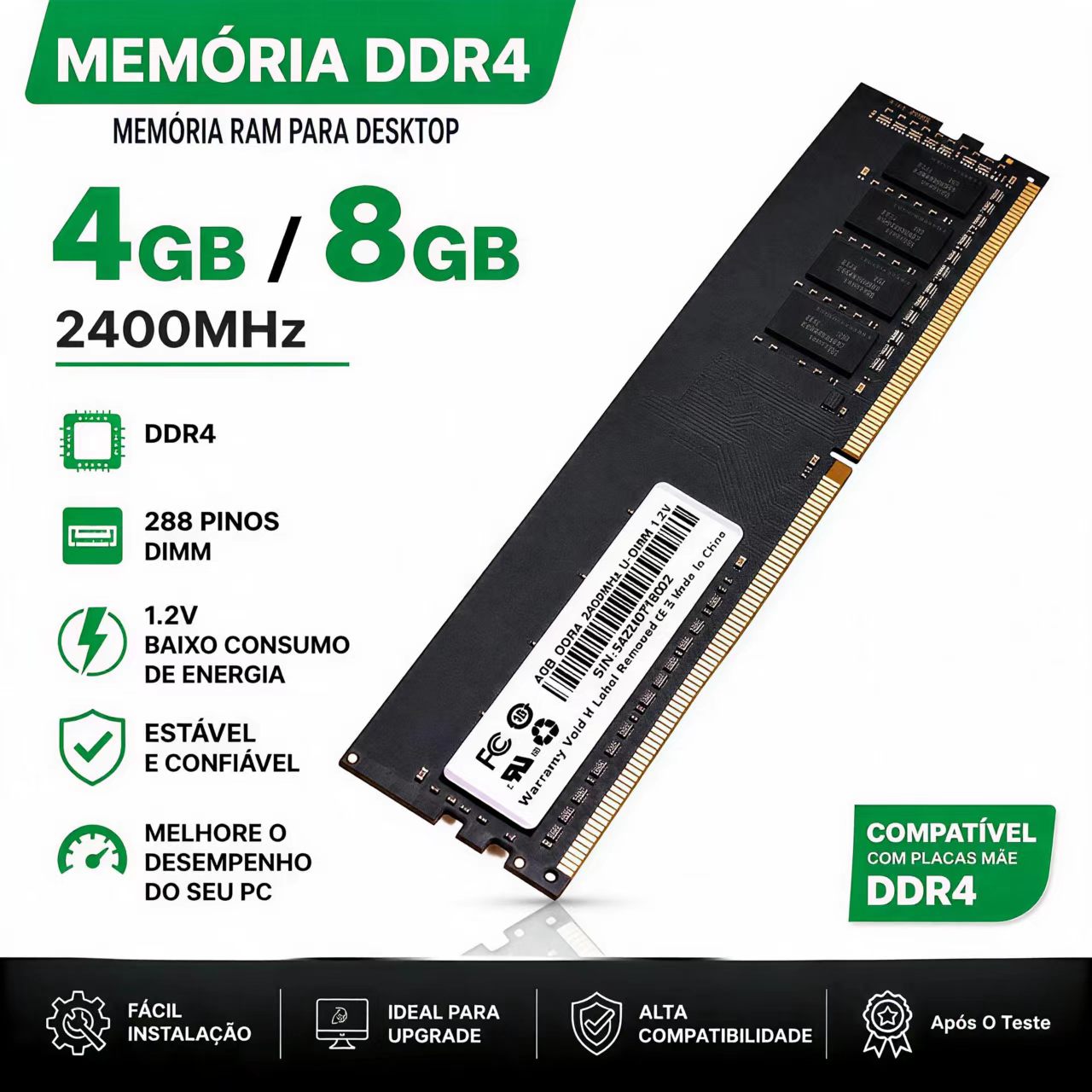 Server Memory Ddr4 - DDR4 RAM 4GB 8GB 2400MHz Desktop-Speicher