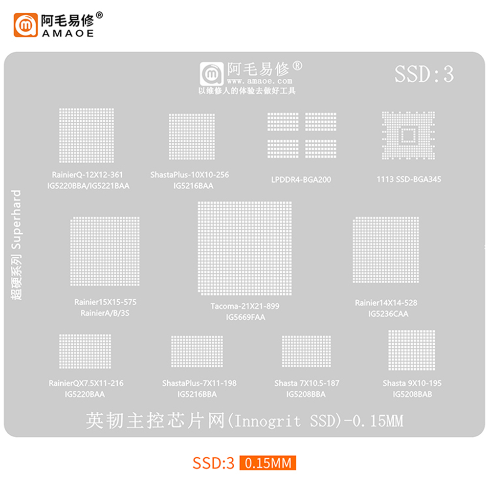 AMAOE SSD Reballing-Schablone  – Ddr2 Ram Bewertung und Preis