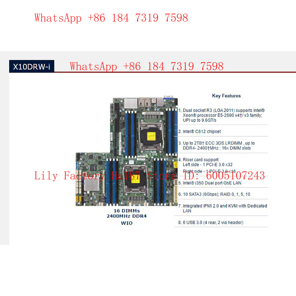 Board C612 2011 E5-2600 16 DIM – Ddr4 2400Mhz Bewertung und Preis