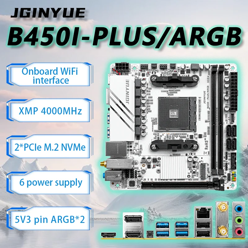 JGINYUE B450 ITX Motherboard-S – Ddr4 3200Mhz Bewertung und Preis
